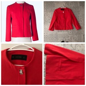 Zara XS red ❤️ jacket / blazer